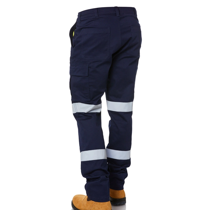 Wholesale Men&prime; S Trousers Work Outdoor Safety Reflective Pocket Uniform Custom Hiking Navy Blue Tactical Cargo Pants
