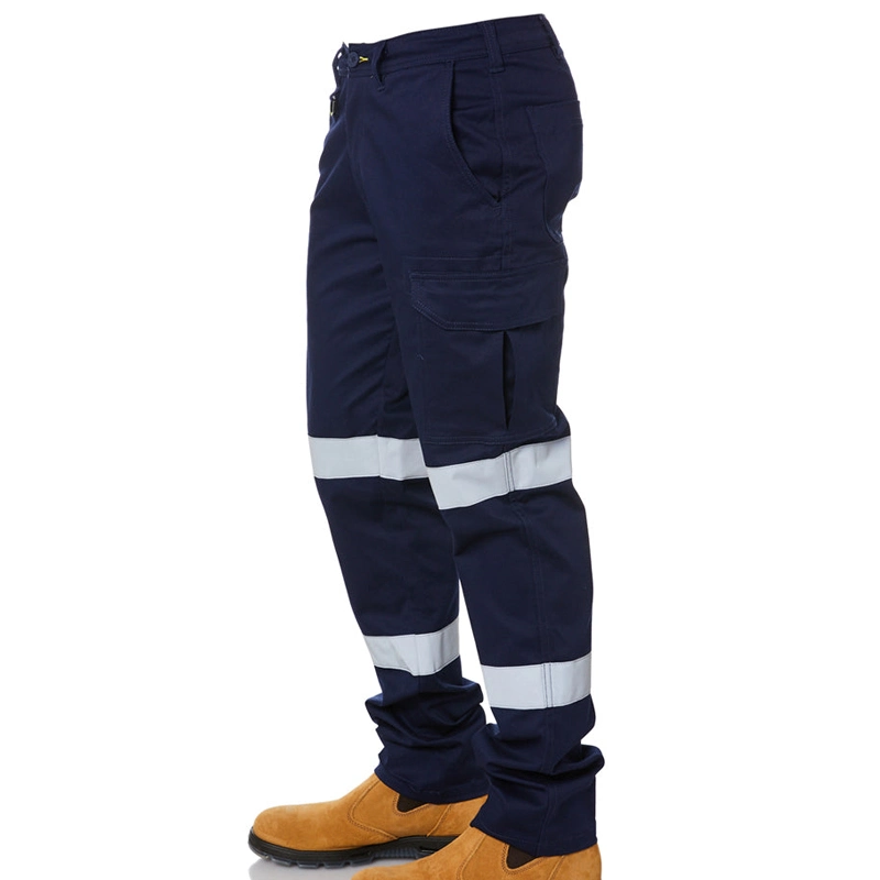 Wholesale Men&prime; S Trousers Work Outdoor Safety Reflective Pocket Uniform Custom Hiking Navy Blue Tactical Cargo Pants