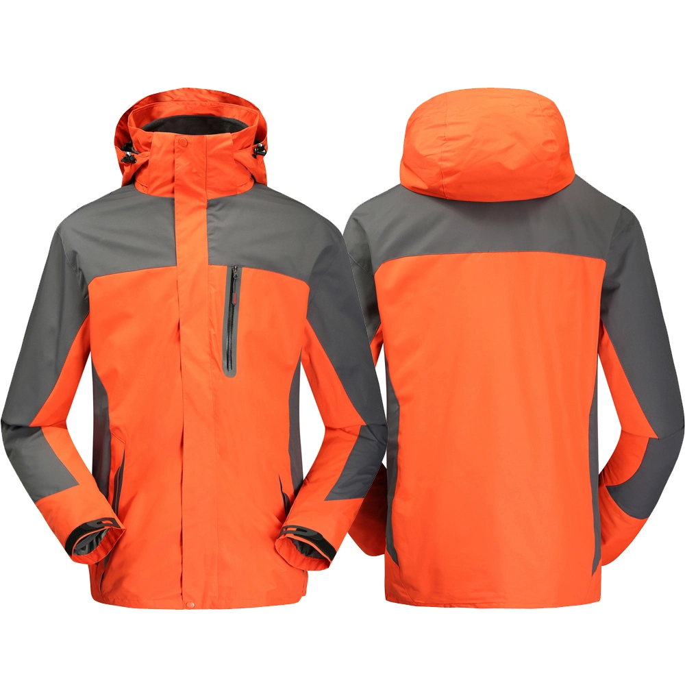 2022 New Softshell Jacket Design Men&prime;s Outdoor Mountain Wear Custom Windproof Waterproof with Hooded Zip up Hiking Jacket